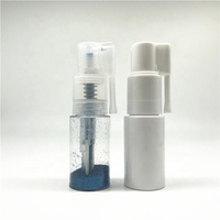 Beauty-plus longue buse 35ml PET cosmétique paillettes poussière lâche noir plastique poudre atomiseur pompe pulvérisateur couleur personnalisable