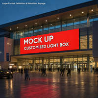 Boîte lumineuse publicitaire LED personnalisée, cadre en aluminium, ultra-mince, rétroéclairée, pour affichage mural, logo de magasin, intérieur