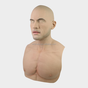 Urchoice Réaliste Crossdress Halloween Pleine Tête Tête Nue Vieil Homme <span class=keywords><strong>Latex</strong></span> Couvre-chef Halloween Cosplay Silicone Tête Masque - Product Image 5