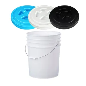 6 Gallon Plastic Bucket, Open Head - White