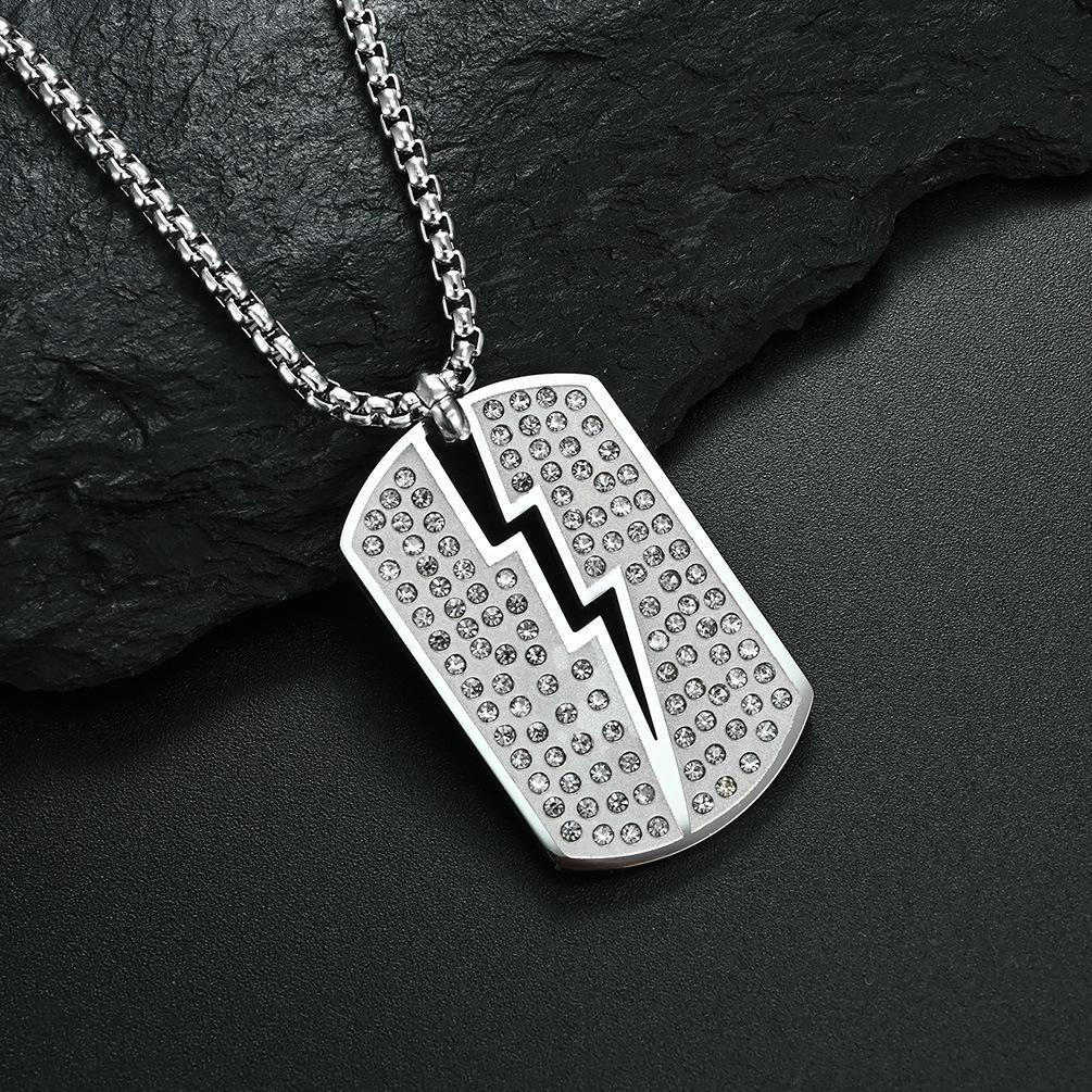 Colgante único de plata sin cadena