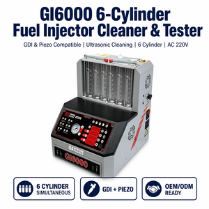 Limpiador y Probador Ultrasónico de <span class=keywords><strong>Inyectores</strong></span> de Combustible GATmatic GI6000 de 6 Cilindros, para <span class=keywords><strong>Inyectores</strong></span> GDI Piezoeléctricos de <span class=keywords><strong>Gasolina</strong></span>, para Autos y Motocicletas - Product Image 2