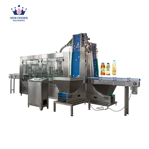 Turnkey Solution Combined Monoblock Glass Bottle 4 inch 1 Juice Filling Capping Machine Production Line