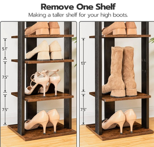 Almacenamiento de zapatos de entrada pequeño de madera personalizado, Banco de entrada moderno de madera, almacenamiento de zapatos, casa de campo rústica, 8 pares de zapateros - Product Image 3