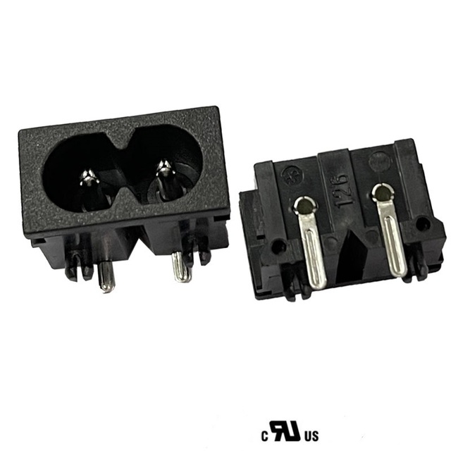 Iec 60320 C8 Power Ac Inlet Connector Two Pin Industrial Socket Plug Ac Power Inlet Socket Outlet
