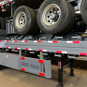 Châssis de <span class=keywords><strong>remorque</strong></span> <span class=keywords><strong>plateau</strong></span> à 3 essieux de 30/40 pieds (48 pieds) pour le transport de conteneurs, à prix abordable, à vendre - Product Image 6