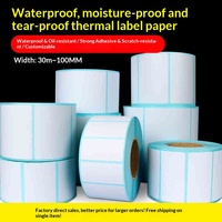 Penjualan Langsung Pabrik Lvyin BQZ001 Kertas Label Barcode Perekat Termal Tahan Tiga Kondisi 40x30mm Kertas Tahan Air dan Minyak