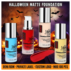 Peinture liquide pour le visage et le corps, 12 couleurs, fond de teint, Halloween, <span class=keywords><strong>cosplay</strong></span>, SFX, maquillage de scène, clown, fini mat, imperméable, 16H, étiquette privée personnalisée - Product Image 1