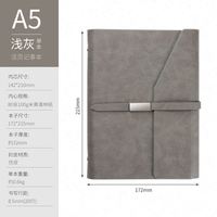 Cuaderno A5 de Hojas Sueltas con Hebilla de Nylon, 80 Hojas, Personalizable, Set de Regalo, Logotipo Impreso Extraíble, Bordado, Serigrafía