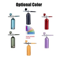 Compresseur d'airbrush rechargeable USB en cuivre ABS avec double action pour le nail art, le maquillage et la coiffure