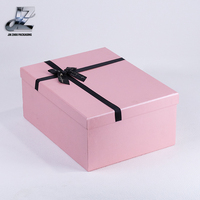 Kotak Kemasan Hadiah Karton Magnetik Pink dengan Logo Kustom, Pita, Bunga, Buket, Fitur Aseptik untuk Hadiah Lilin