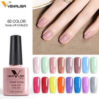Vernis à ongles en gel Venalisa Nail Art 7,5 ml, 60 couleurs pures tendance, gel UV à faire tremper, vernis à ongles en gel