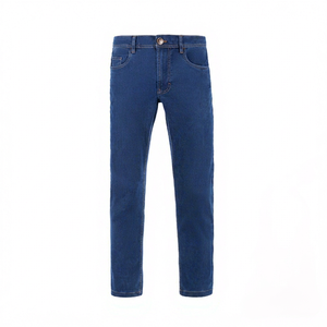 Classic Straight Leg Denim Stretchable Breathable Plus Size Autumn Pants Men Durable Trendy Women Vintage Washed Jeans Mid Waist - Product Image 1
