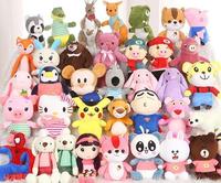 Peluches en gros d'usine 20-30 cm, jouets en peluche pas chers pour machine à grue, peluches douces de dessin animé