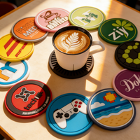 Vente Flash : Sous-verre de football personnalisé, support de tasse en silicone durable pour cadeaux de supporters de football et articles promotionnels d'équipes de football, conception personnalisée acceptée
