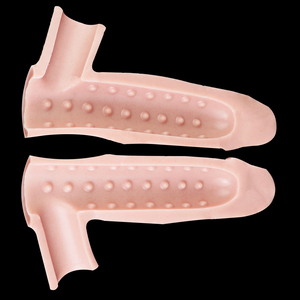 Funda de silicona suave para testículos, antideslizante, con cabeza cerrada, realista, para agrandar el pene, para parejas, para retrasar la eyaculación, juguete sexual. - Product Image 4