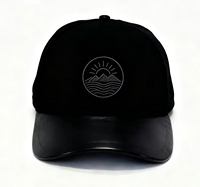 Fabricante de Gorras de Béisbol de Gamuza al por Mayor, Gorra de Béisbol de Dos Tonos Personalizada con Visera de Cuero PU y Bordado para Exteriores