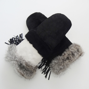 En gros personnalisé <span class=keywords><strong>pas</strong></span> <span class=keywords><strong>cher</strong></span> <span class=keywords><strong>mitaine</strong></span> hiver gants en cuir en peau de mouton femme - Product Image 2
