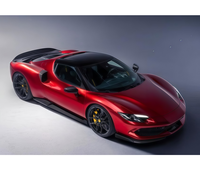 Kit carrosserie N-style en fibre de carbone sèche pour Ferrari 296 GTB GTS : Nouvelle lèvre avant, jupes latérales, diffuseur arrière et aileron arrière