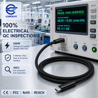 Câble USB-C personnalisé 240W PD 3.1, 6 conducteurs en cuivre pur, tressé en nylon, pour charge rapide, fabricant direct, OEM