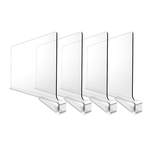 4 6 8 packs de sacs en acrylique transparent Organisateur d'étagères Séparateurs de sacs à main Vêtements Chandails Rangement Placard Organisation Étagères - Product Image 1