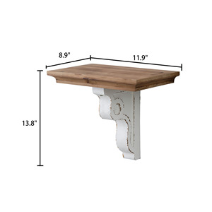 Mensola Galleggiante in Legno Rustico Fatta a Mano, Decorazione Rustica per Soggiorno, Scaffale per Libri da Parete - Product Image 2
