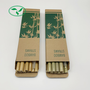 10 Chiếc Ống Hút Uống Phân Hủy Ống Hút Tre Có Thể Phân Hủy Sinh Học Thân Thiện Với Môi Trường Với Hộp Giấy Kraft - Product Image 1