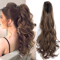 Extensions de cheveux synthétiques LONGFOR, queue de cheval 200g, perruque queue de cheval 20 pouces, queue de cheval brésilienne à clipser, fournisseur de choix
