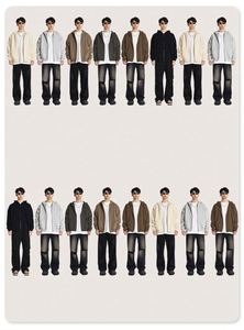 H5417 New Arrivals Custom Heavyweight 420g <b>Fleece</b> <b>Liner</b> Zipper Hoodies Plain Oversized Zip up Hoodies - Product Image 6