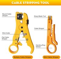 AIRFORCE 12 Kits d'outils professionnels pour réseaux, Pince à sertir RJ45, Testeur de câblage à entrée inférieure, Pince à dénuder 110/88, Connecteurs Cat6, Manchons de protection