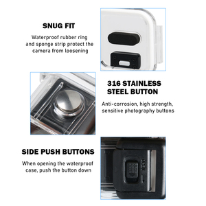 Étui étanche KAMPHO, housse de protection adaptée aux caméras d'action <span class=keywords><strong>Gopro</strong></span> <span class=keywords><strong>Hero</strong></span> 4 <span class=keywords><strong>Session</strong></span> 5 <span class=keywords><strong>Session</strong></span> - Product Image 5