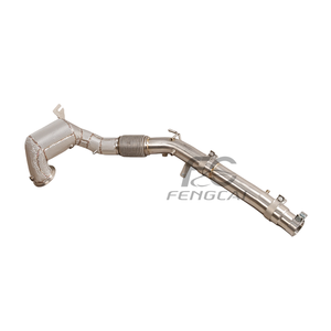 Collecteur d'échappement avant isolé en acier inoxydable à haut débit pour VW Golf GTI MK8 2.0T, pot catalytique 200 cellules pour amélioration de puissance - Product Image 2