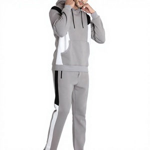 Chándal Deportivo para Hombre con Bloques de Color, Capucha, Manga Larga, Bolsillos Laterales, 100% Algodón, Transpirable, Ligero, con Cordón Ajustable, para Invierno - Product Image 2