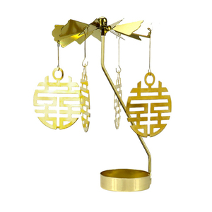 Gold Spinning Glass Crystal Stands <strong>Candle</strong> Carousel Rotary Tealight <strong>Candle</strong> Stick <strong>Holders</strong> - Product Image 6