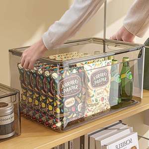 <span class=keywords><strong>Caja</strong></span> de Almacenamiento de Escritorio YHYP, Organizador de Cosméticos, Mascarillas Faciales y Refrigerios, Plástico Transparente, Apto para Lavavajillas, Plegable, para el Hogar - Product Image 1