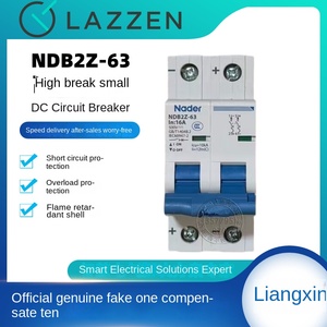 Interruptor de Aire Original Shanghai Liangxin NDB2Z-63, Interruptor de Circuito en Miniatura de 2 Polos para Uso Doméstico, Material ABS, Curva Tipo C, <span class=keywords><strong>Nader</strong></span> Pequeño - Product Image 2