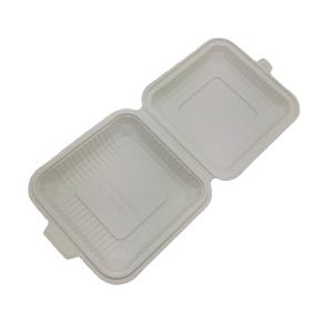 Contenedor de comida de almidón de maíz para llevar, caja de comida de concha de almeja, <span class=keywords><strong>microondas</strong></span> compostable desechable - Product Image 6