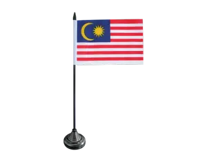 Bandiera della scrivania delle bandiere del piano d'appoggio dell'ufficio della malesia del poliestere su ordinazione per la decorazione della tavola