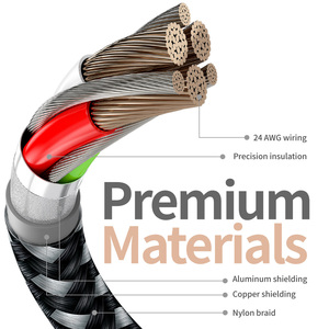 Cable de datos micro USB 2.4A accesorios de teléfono de nylon cable de carga USB al por mayor cable de datos - Product Image 3