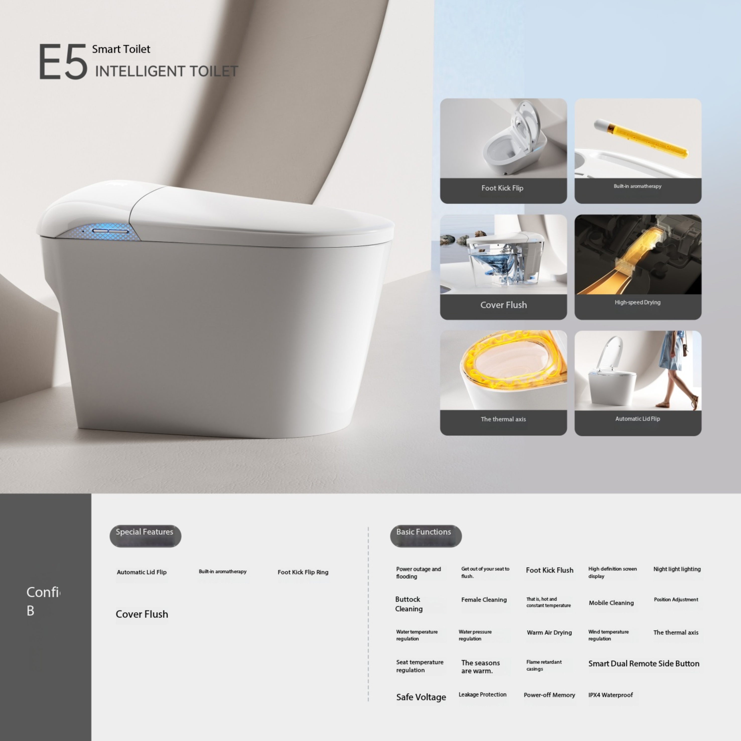 ฟังก์ชันมาตรฐาน ไม่มีถังเก็บน้ำ