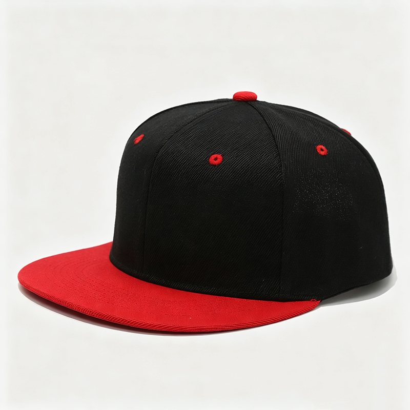 Black with red brim