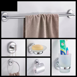 Precio bajo de fábrica, accesorios de baño completos baratos, juego de accesorios de baño de acero inoxidable, 6 piezas - Product Image 2