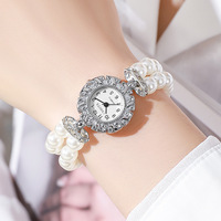 Nouvelle Montre Bracelet Créative en Perles Tendance pour Femme – Montre Bracelet Élastique de Niche