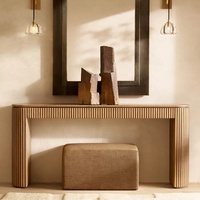 Mobilier de salon de luxe de haute qualité, table console en bois avec tiroirs