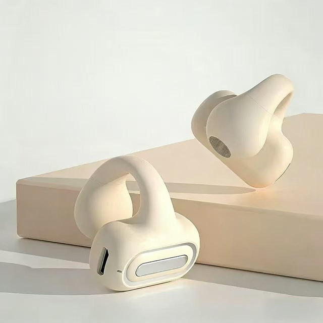 Air7 Bone Conduction Single-ear Ear Clip Headphones Open Non-In-Ear Wireless Single Ear Headset for Sports Gaming PC Laptop