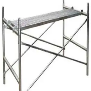 Q235 Steigerframe Buisvormige Stalen Ladder Hoofdframe Steigersysteem Voor Bouwconstructie