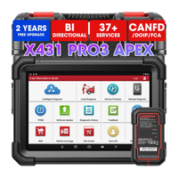 Meluncurkan X431 PRO3 APEX 12V Diagnostic Scanner Alat OBD2 Otomatis Layar LCD 10.1 inci WiFi 1 Tahun Garansi Mendukung 110+ Merek Mobil