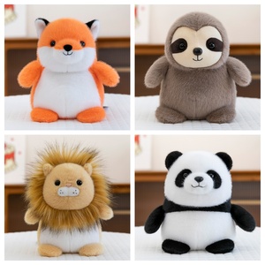 Animal de la Jungle mignon Kawaii jouets en peluche doux renard raton laveur singe jouets en peluche Lion pour enfants - Product Image 5