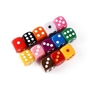 Dados Acrílicos Redondos de Color Sólido Estándar de 16 mm D6 para Juegos de Mesa y Fiestas en Bares - Product Image 4