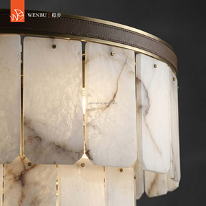 Lámpara de alabastro española para villa, mansión, iluminación colgante de lujo, decoración grandiosa - Product Image 3